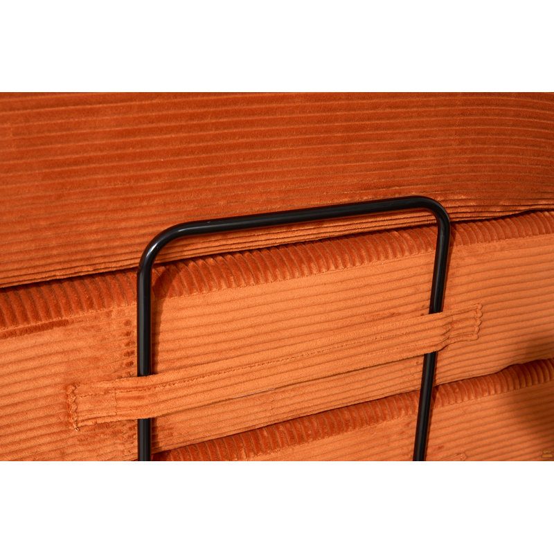 Canapé-lit convertible Boneless de 78 po avec 2 coussins, Orange, 26.77" H x 77.95" W x 35.43" D