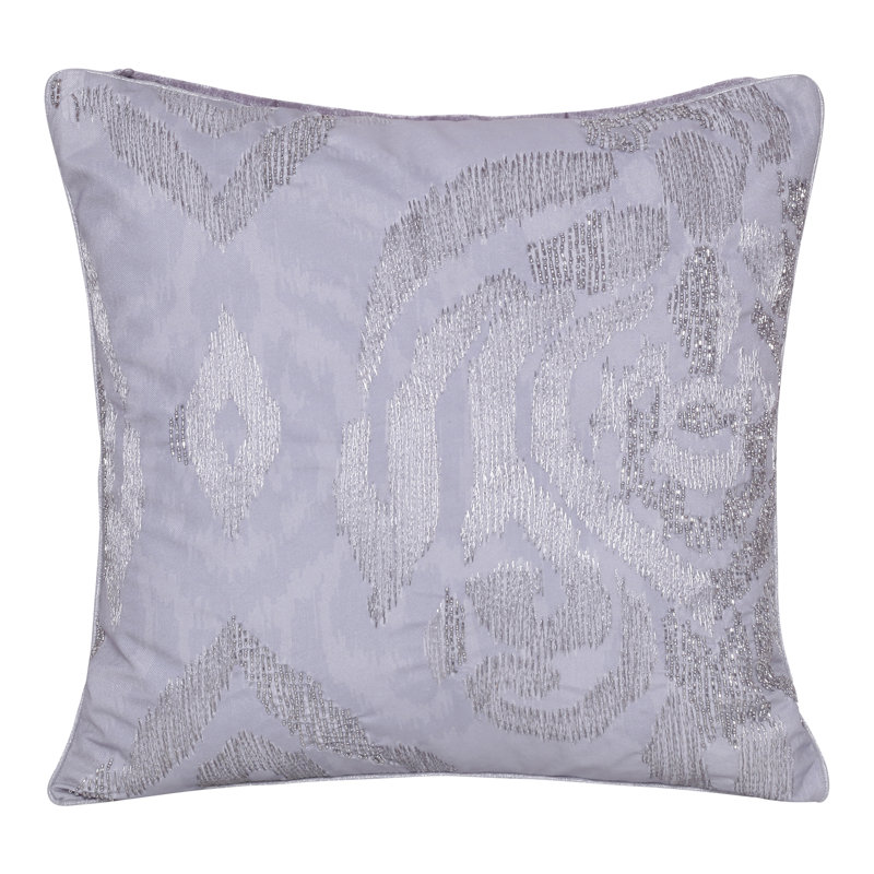 Housse de coussin en polyester texturé Ladacia, Argenté / Gris, polyester