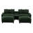 111" Sectional Sofa Chenille Upholstered Sofa with Two Removable Ottoman, Two USB Ports, Two Cup Holders and Large Storage Box for Living Room-1069731570