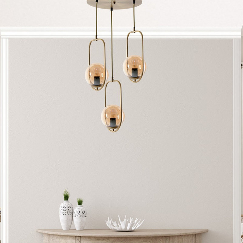 Orbison 3 - Light Cluster Pendant, Gold, Copper