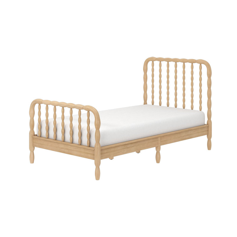 Jenny Lind Spindle Twin Solid Wood Bed, Twin, Beige