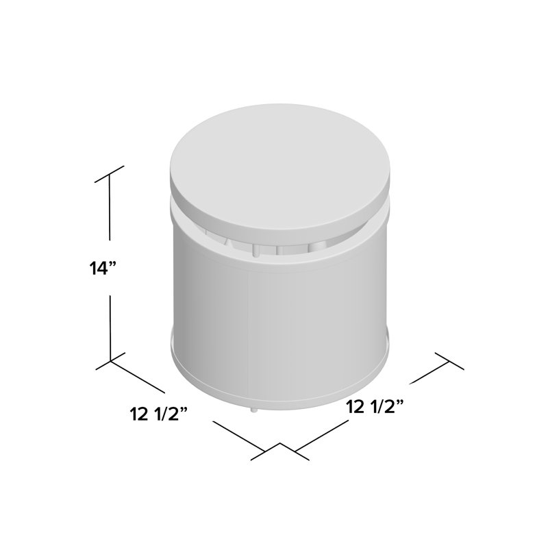 Plafonnier encastré cylindrique 12,5 po en nickel poli Ryne, Nickel poli
