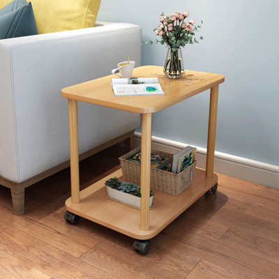 Petite table basse à 360 degrés avec pieds en bois massif et 360 degrés