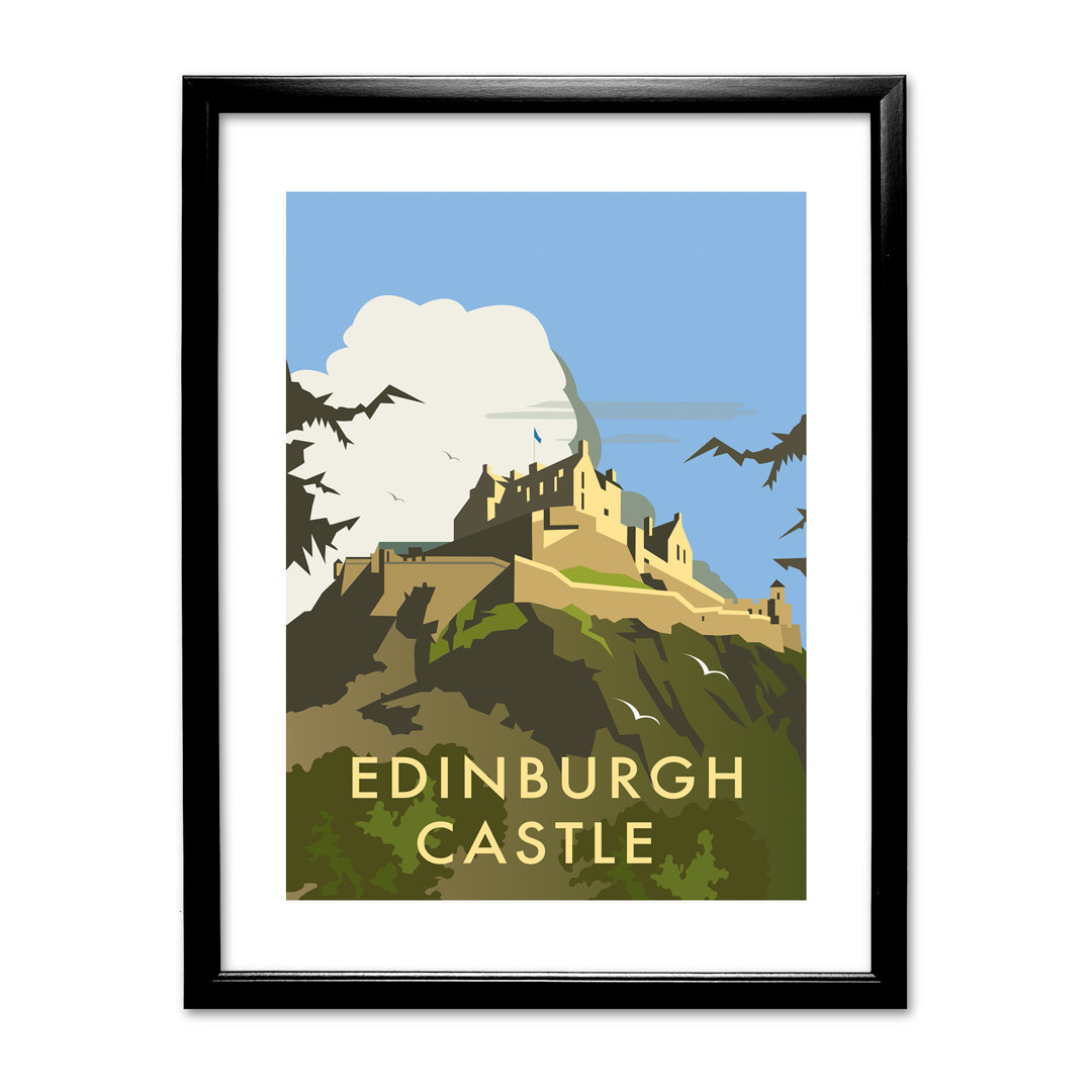 Edinburgh Castle by Dave Thompson Framed Vintage Advertisement