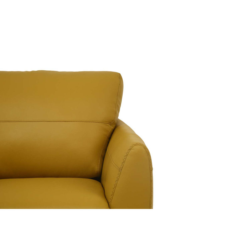 Doud Upholstered Sofa with Flared Arm, Mustard