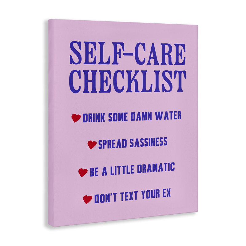 Art mural sur toile Sassy Self Care Checkout par House of Lulu, H 40 po x l 30 po
