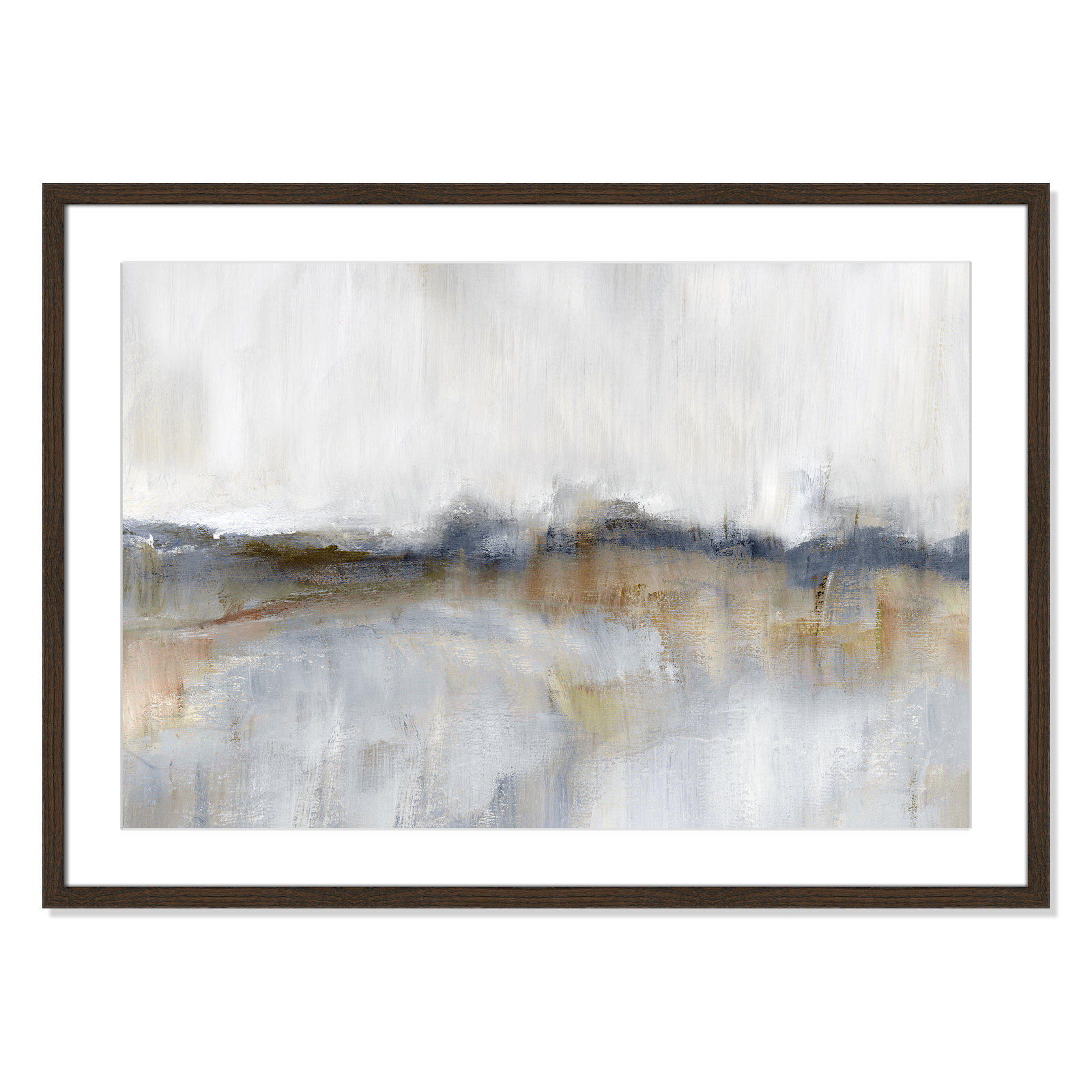 Autumnal Tide by Nan, 25.5" H x 35.5" W x 0.75" D, Walnut Framed