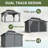 10 ft. x 14 ft. Hardtop Gazebo with Aluminum Frame,Double Roof Gazebo with Nettings and Curtains