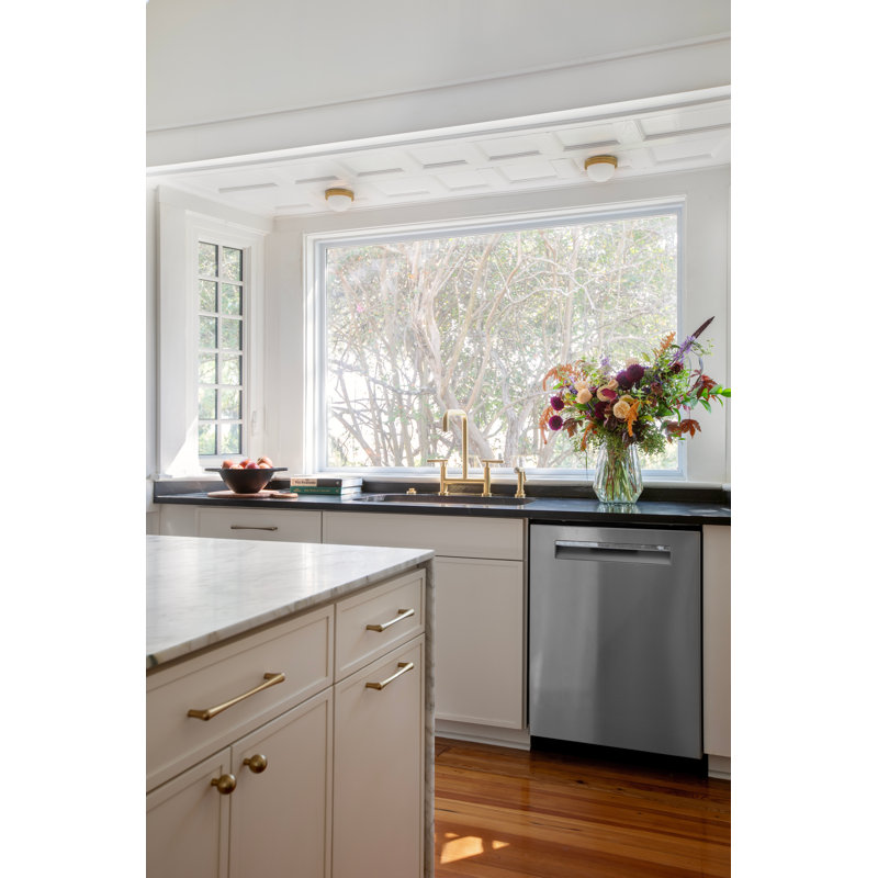Ainsley 1-Light LED Flush Mount, Aged Brass