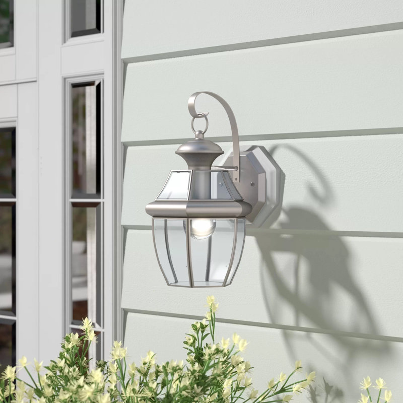 Lanterne murale d'extérieur biseautée Newbury, Étain, l 8 po x H 14 po x P 8 po