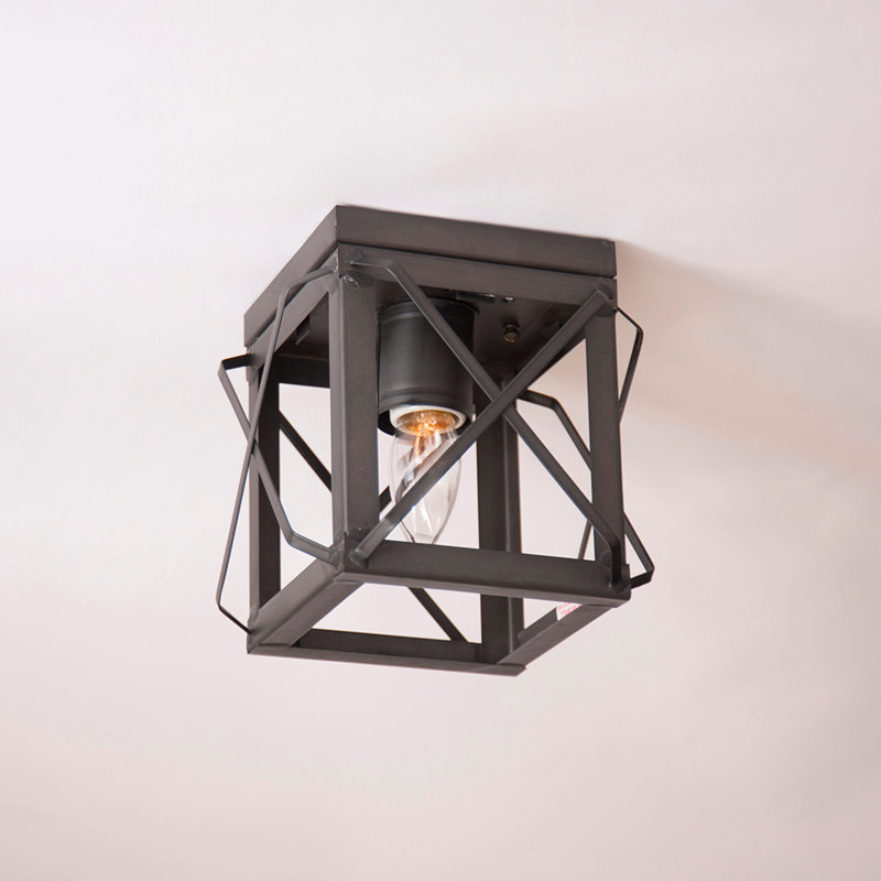 Plafonnier encastré carré 6,5" 1-light Kirkpatrick, Noir bouilloire