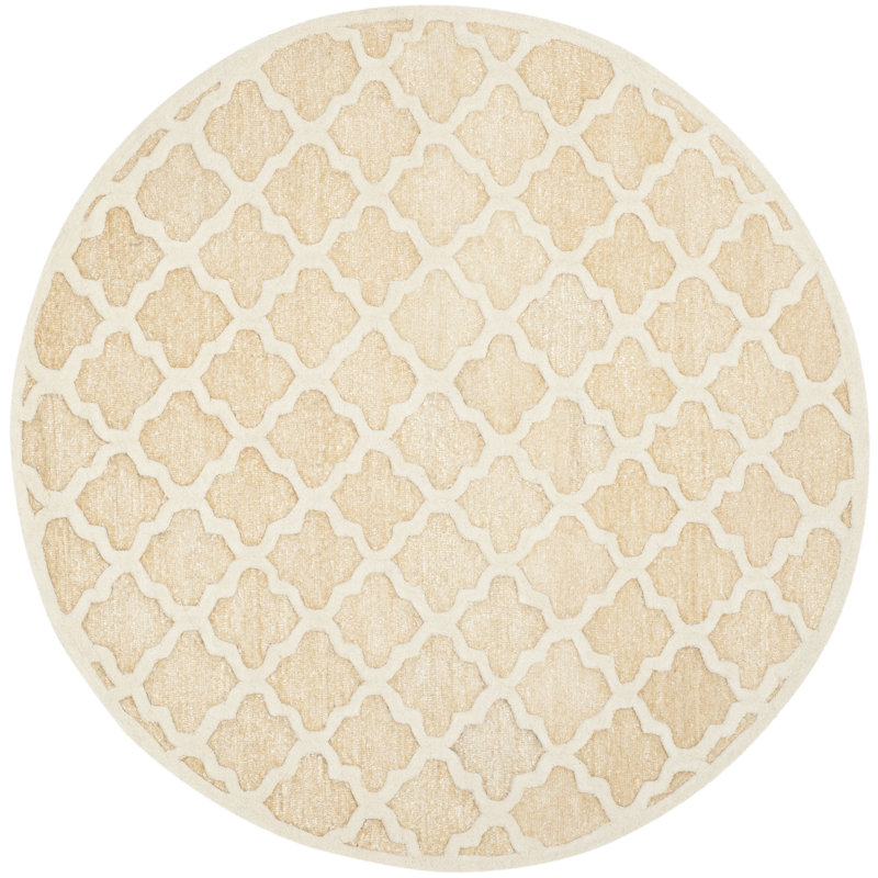 Precious Hand Tufted Performance Geometric Rug, Round 6'