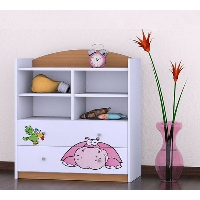 Annalise 96cm H X 86cm W Animals Kids Cube, Natural