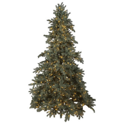 Arbre de noël artificiel vert 7,5 pi avec 800 claires et lumières ul blanc pré-éclairée