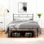 Metal Bed Frame with Beard Design Headboard-1968189363-1968189389