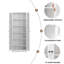 Armoire de cuisine en métal - Rangement avec tablettes réglables