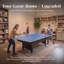 Plateau de conversion pour tennis de table Hathaway Quick Ensemble de 9 pieds (2,74 m) - Filet et poteaux inclus - Taille réglementaire, pliable en deux parties, surface résistante - Bleu