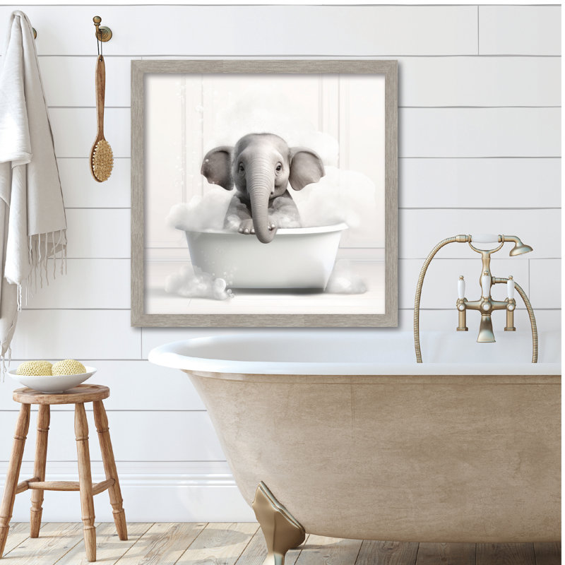 Planche artistique 16 x 16 Artful Animal Bath Scenes Elephant