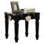Table de salon rectangulaire noire avec pieds en bois et bois de peuplier classique