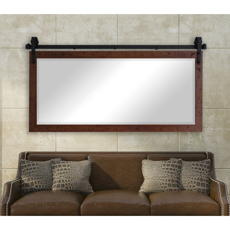 Miroir décoratif N Peace, 32 po x 66 po, Noyer foncé