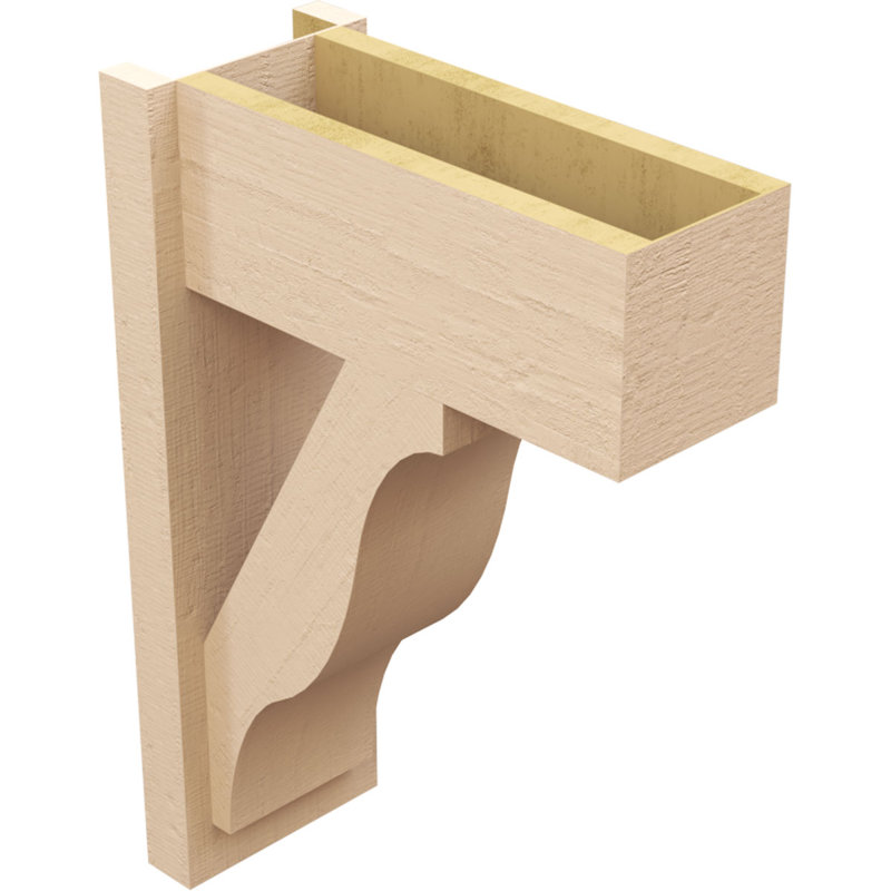 Bois de cèdre brut Funston Block TimberThane Perspector, brun clair apprêté, H 26 po x l 8 po x P 18 po