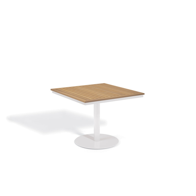 Table bistro Travira, Bois de tek naturel, L 38 po x L 38 po x H 29,5 po, Flint