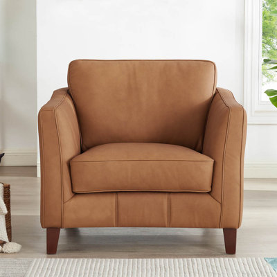 Fauteuil en cuir véritable 38 po Adriah