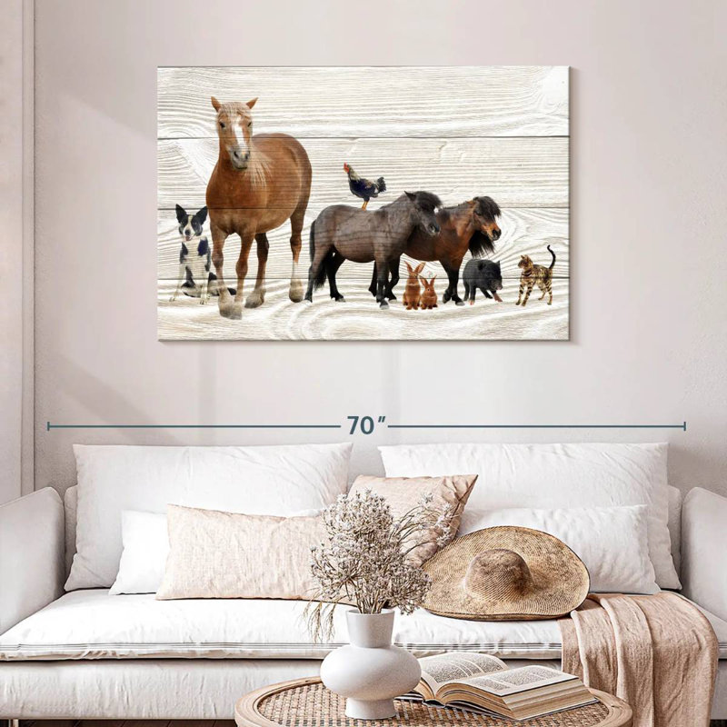 Animaux de ferme en bois