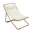 Chaises longues d'extérieur pliantes 2 pièces TREXM, chaises longues réglables en rotin avec coussins épais et appuis-tête amovibles pour la piscine, la terrasse et la plage
