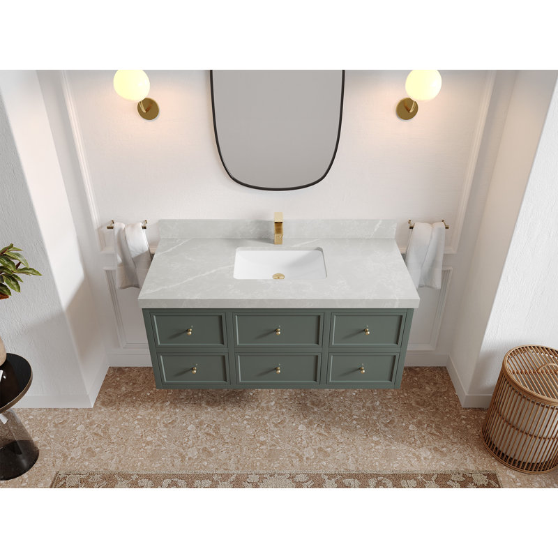 Ensemble de meuble-lavabo simple 48 po Roswell, Gris perle