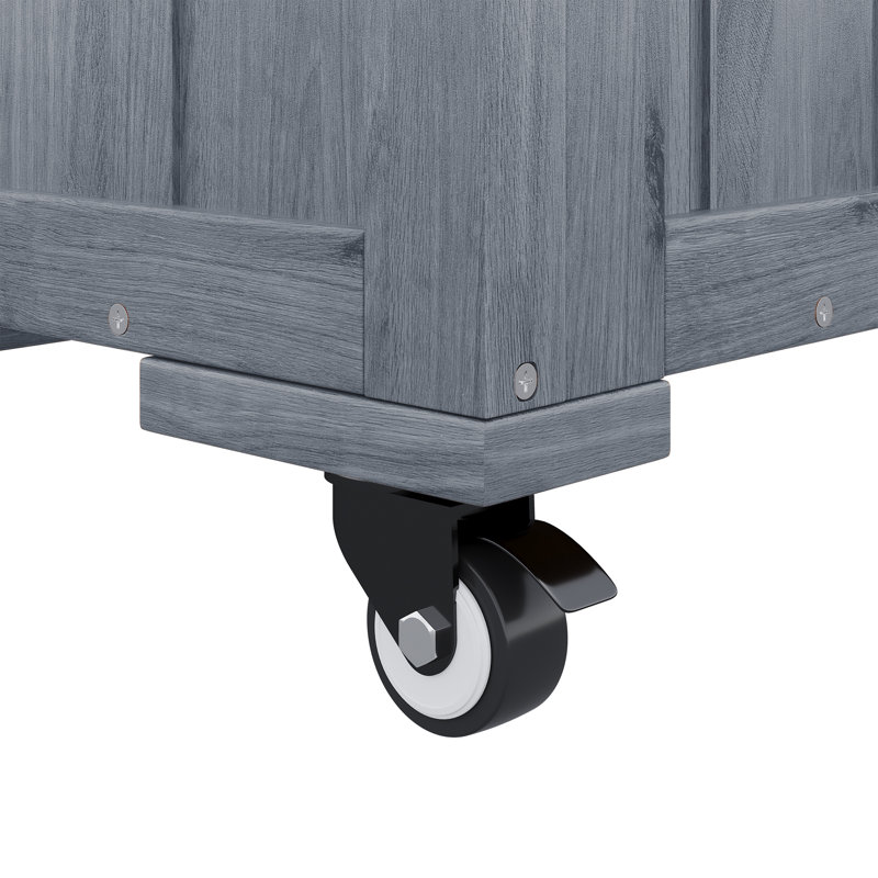 Wood Planter Box, Grey