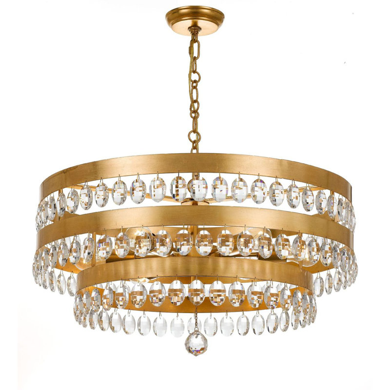 Swanner 5 - Light Dimmable Tiered Chandelier, Gold