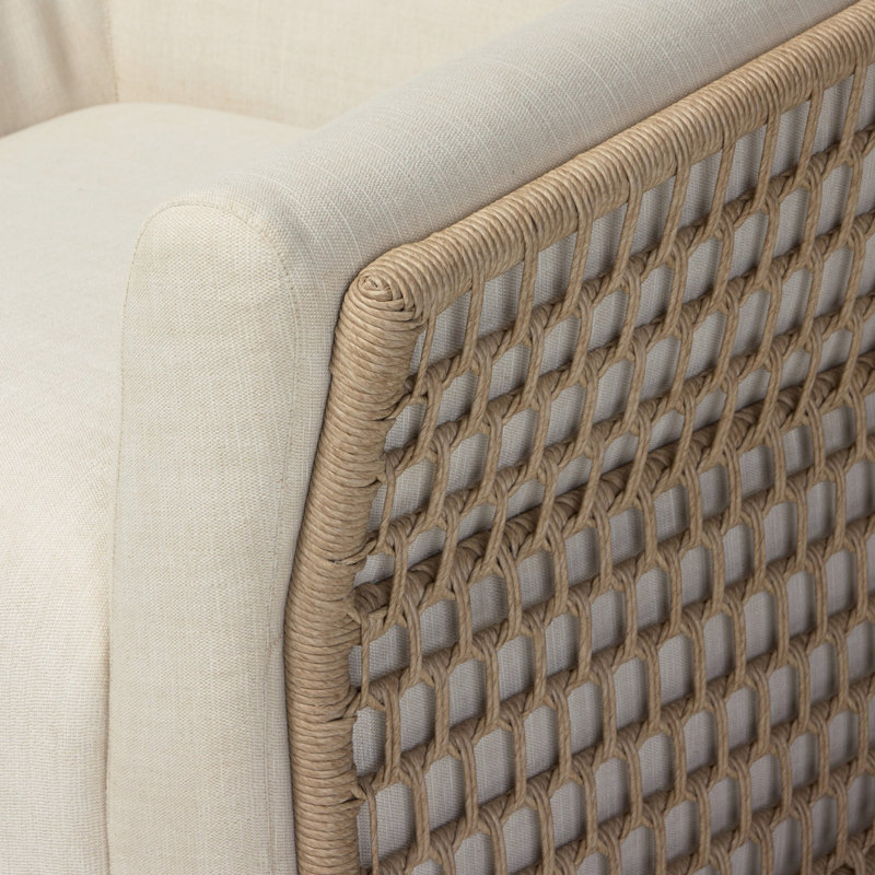 Fauteuil pivotant d'extérieur Emilian - Crème Vergo