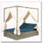 Adjustable Outdoor Sun Lounger with Canopy and Multi-Position Recline-1483849844