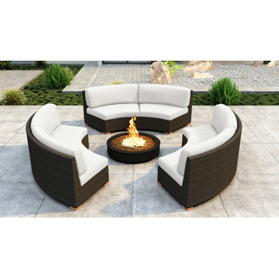 Glen Ellyn 6 - Person Patio Conversation Sets with Cushions