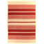 Druggets Cotton Striped Area Rug in Red/Ivory-25306194