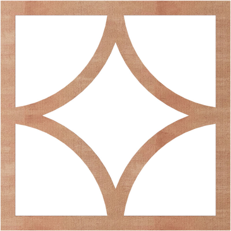 Médaillon de plafond ajouré en bois Statesman, Cerise, H 32 po x l 32 po x P 0,25 po