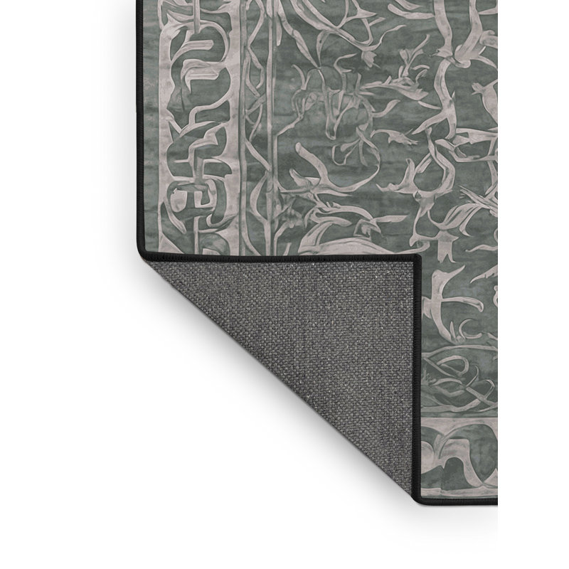 Silky Soft Plush Gray Area Rug, Round 8'