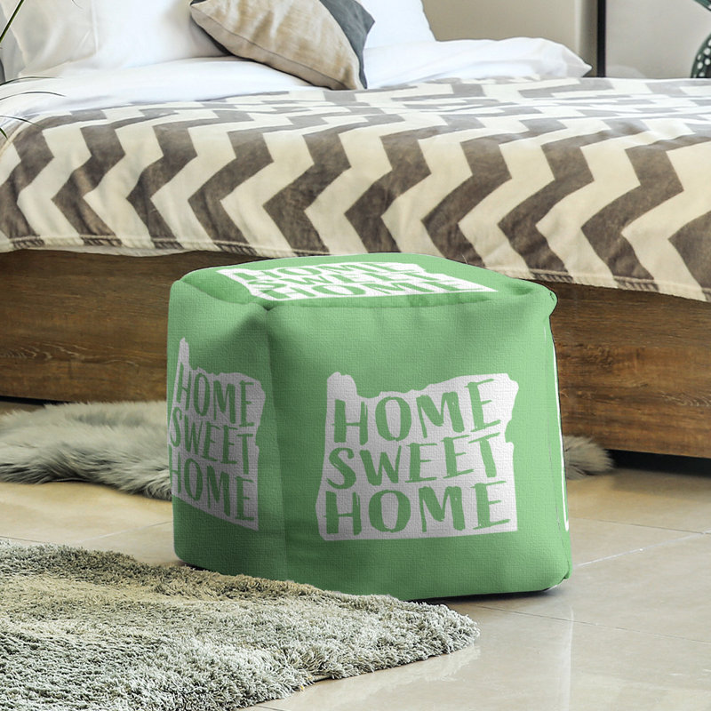 Repose-pieds cube the home oregon, Vert, H 13 po x l 13 po x P 13 po