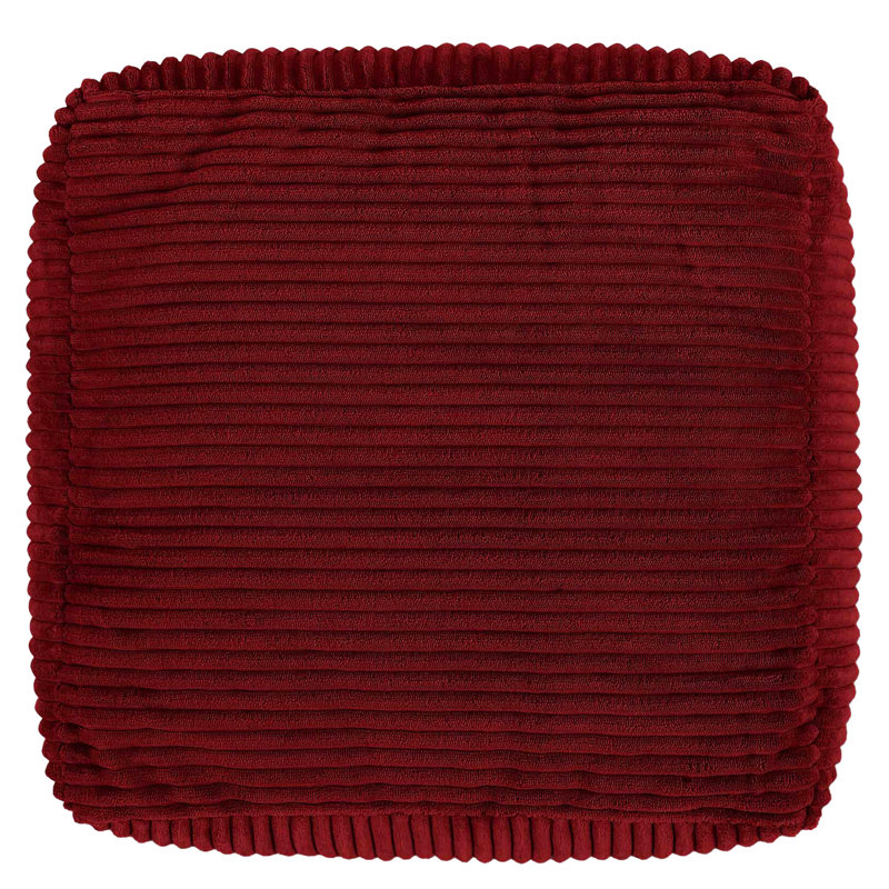 Soul 40Cm Square Pouffe Ottoman, Red