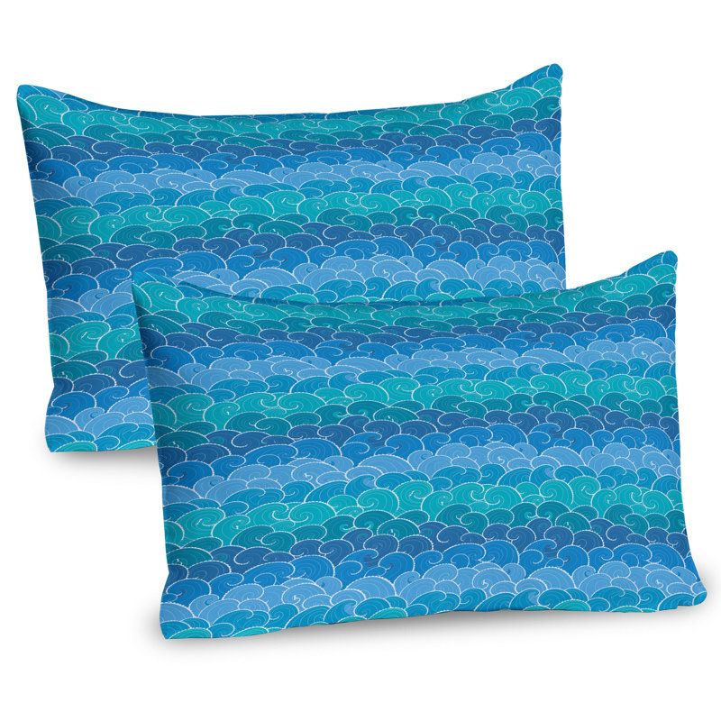 Ensemble de 2 taies décoratives bleu marine Ambesonne