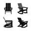 Chaise berçante d'extérieur en plastique Joubert-83604404