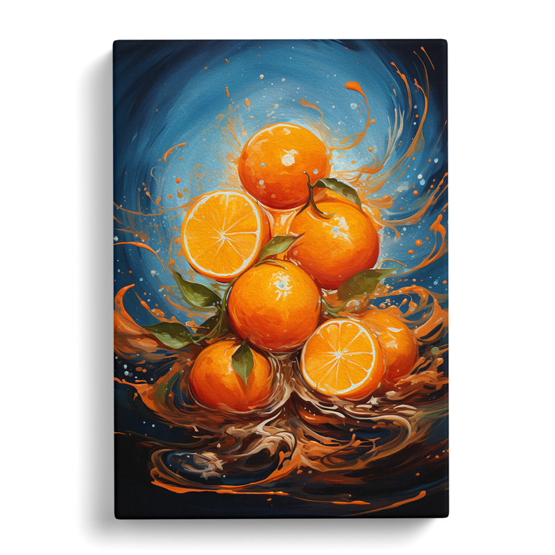 Orange Fruit Symbolism - Wrapped Canvas
