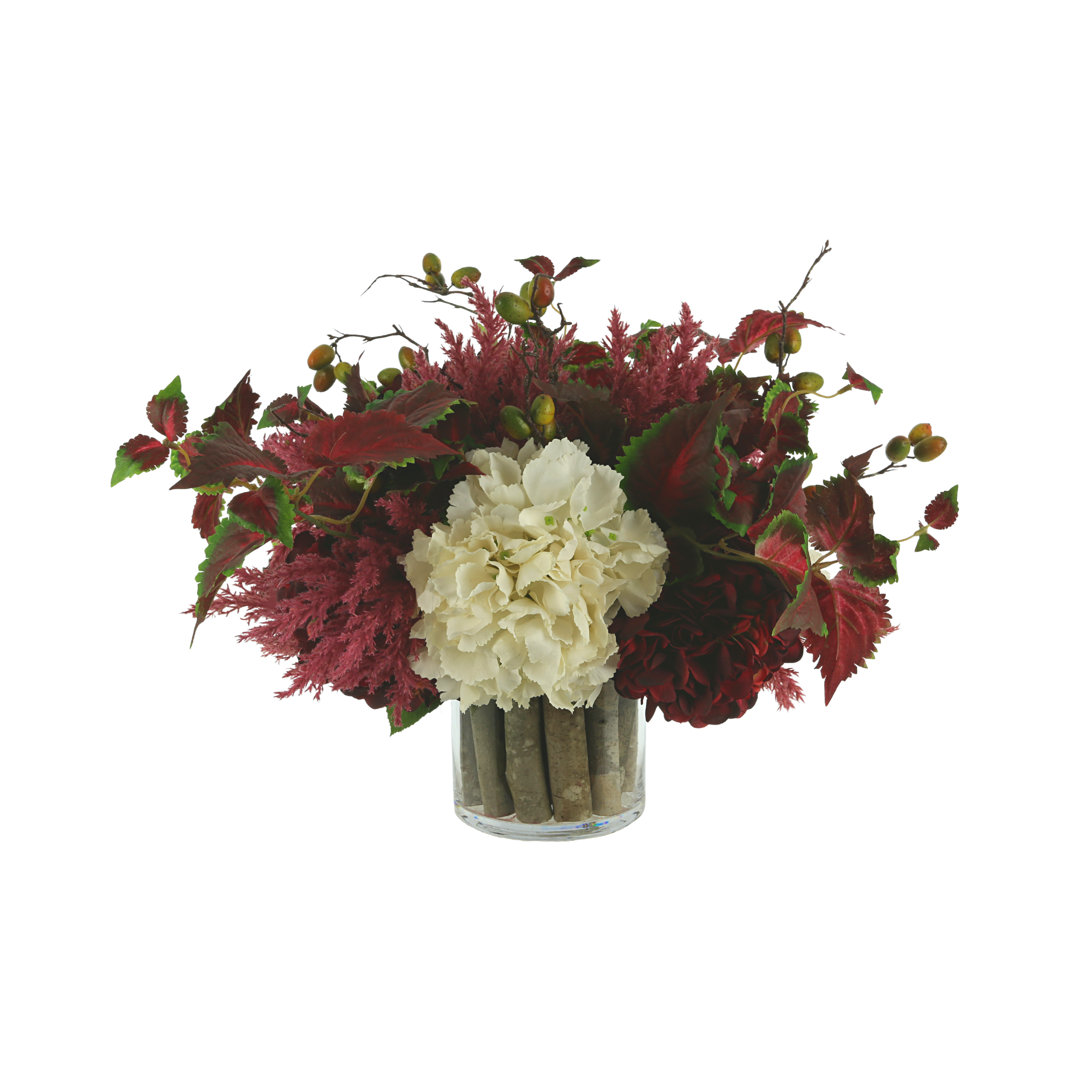 Hydrangea Arrangement in Vase Primrue