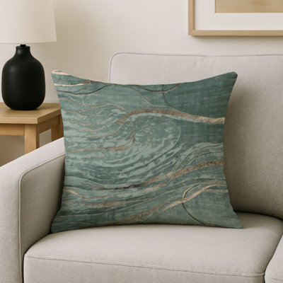 Coussin décoratif intérieur / extérieur bleu Modern Modern