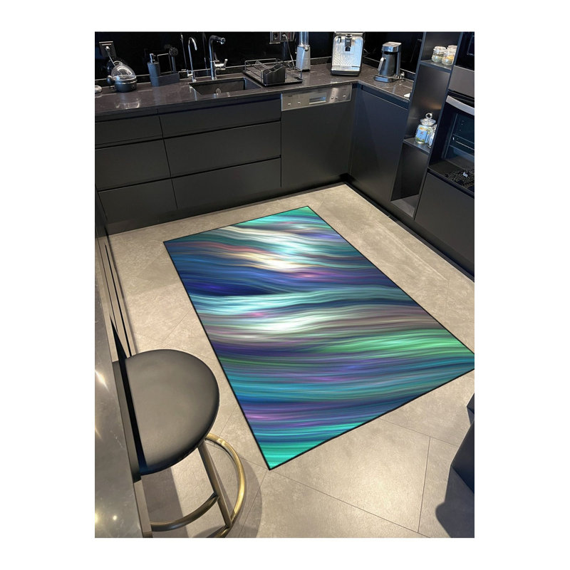 Tapis tissé incliné lavable, Rond 3 pi 3 po
