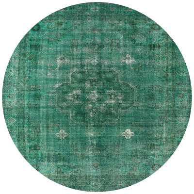 Tapis vert de style oriental
