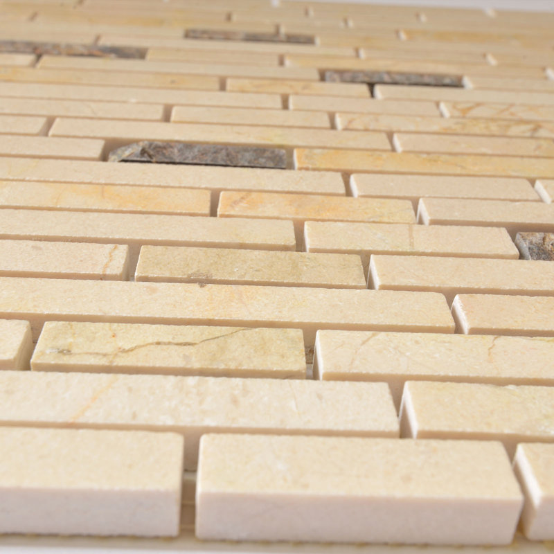 Tibet Linear Marble Tile, Cream