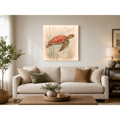 Seagrass Journey - art mural carré sur toile