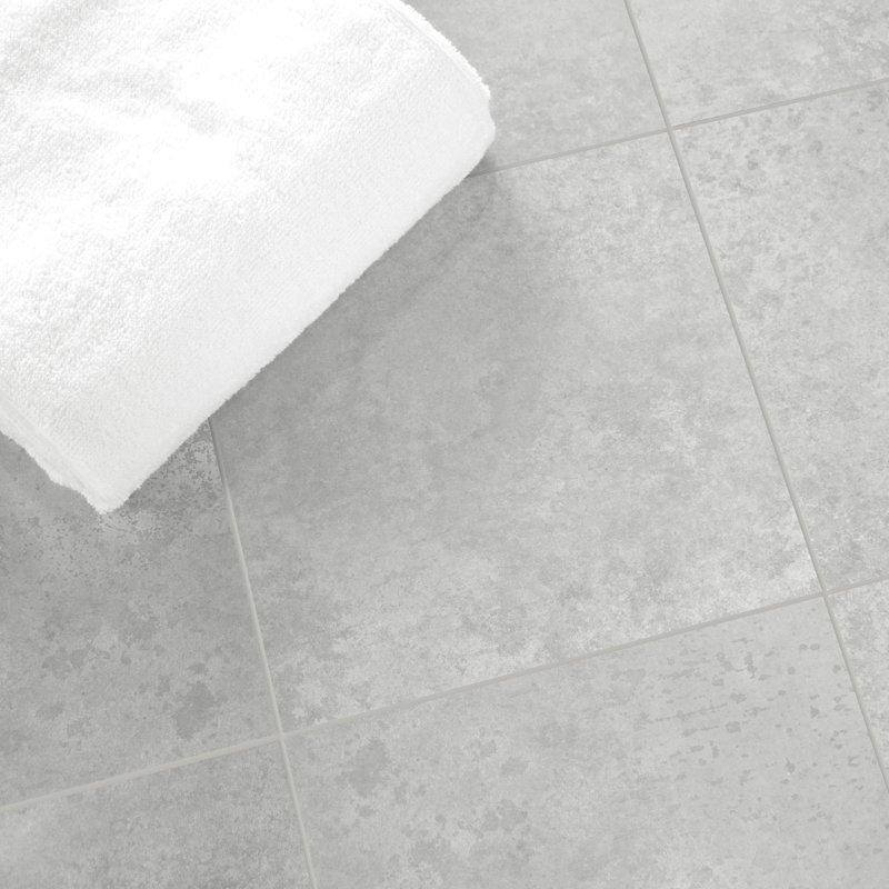 9'' x 9'' x 4mm SPC Peel & Stick Floor Tile Luxury Vinyl Flooring, Gray